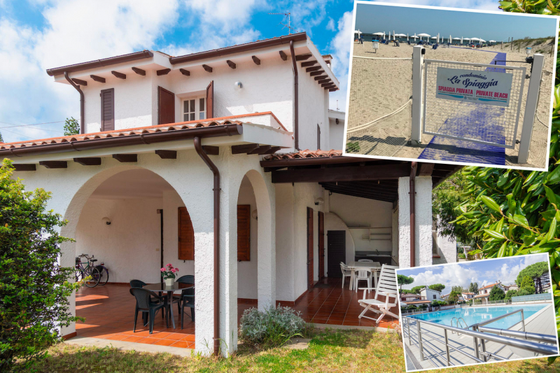 Villettra trilocale, in residence con piscina e spiaggia privata di proprietà, in vendita a Lido delle Nazioni